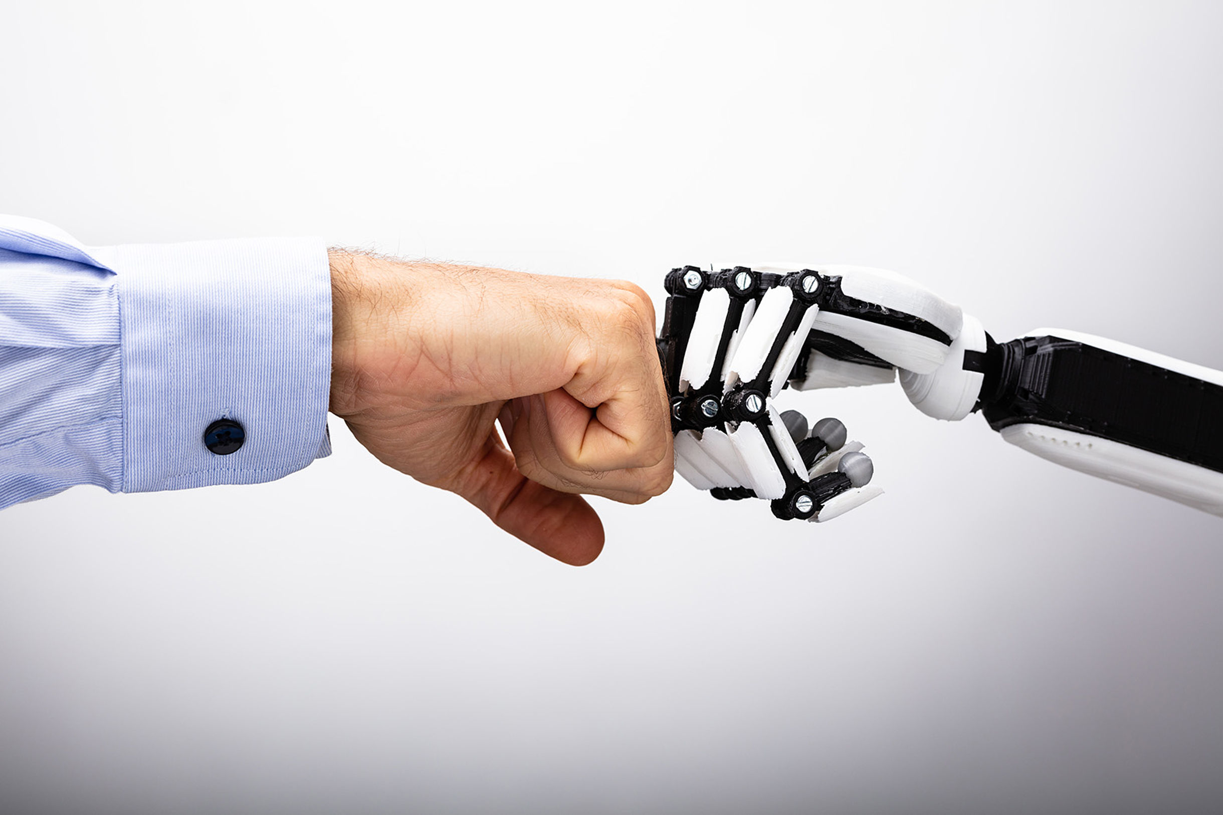 Greeting between human and robot