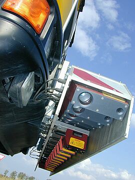 Laser sensors of the RoadSTAR - mounted in front of the bumper