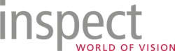 Logo of magazine "inspect - world of vision"