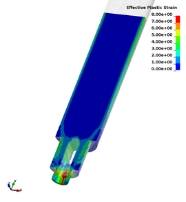 image photo of the metal extrusion simulation