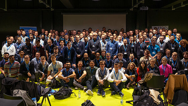 Image of the participants of the ROSCon conference, held in Germany