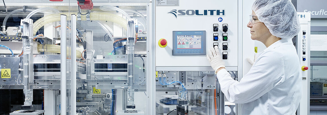 scientist in a drying room working